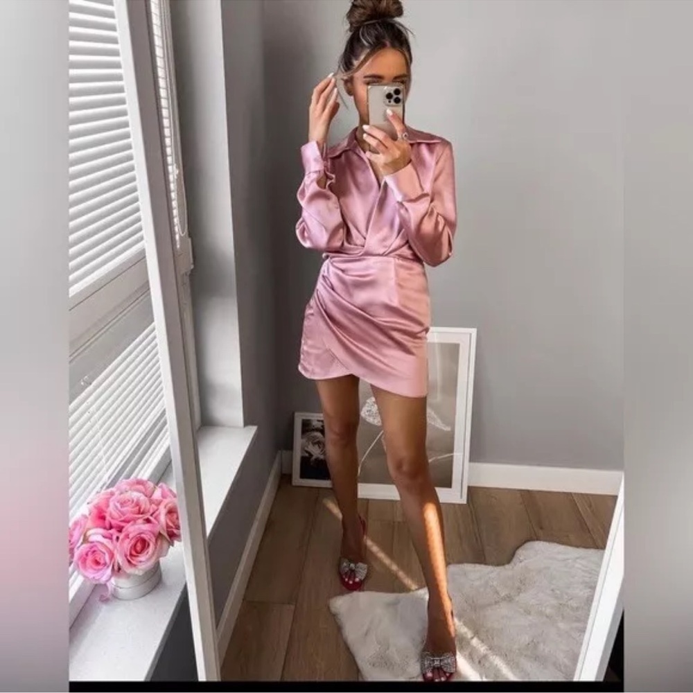 Zara Elegant Satin Dress